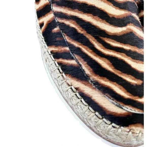 KENNETH COLE Jaxx Calf Hair Tan Brown Zebra Print Loafer Women sz 9M - Picture 9 of 10